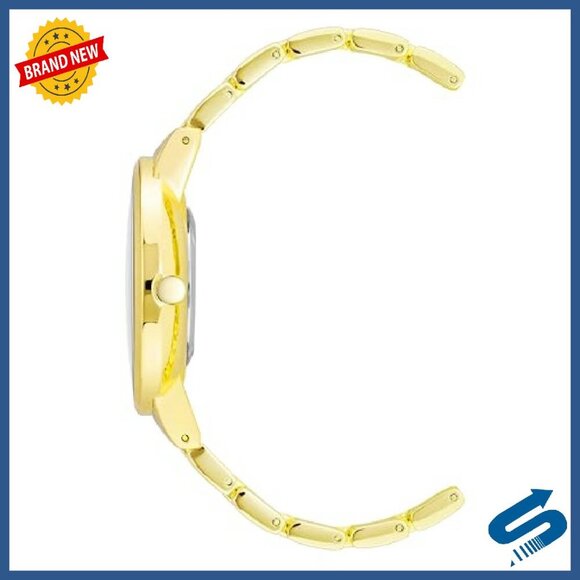 Gold-Tone Crystal Accent Watch, 36mm Case, Adjustable Bracelet main image 4